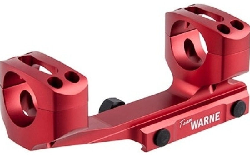 Warne Scope Mounts 1'' ultra high (1.435'') 0 moa mount, red