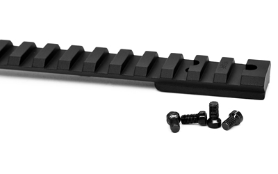 Warne Vapor, 1 Piece Base, Fits Howa 1500 Long Action/Weatherby Vanguard Long Action, Matte Finish, Black V451M
