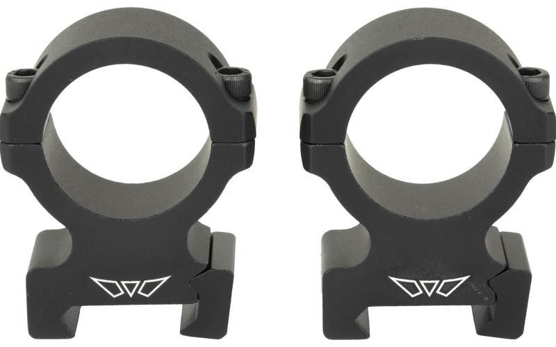 Warne Vapor Horizontal, 1", High Rings, Matte Finish, Black, Fits Picatinny V602M
