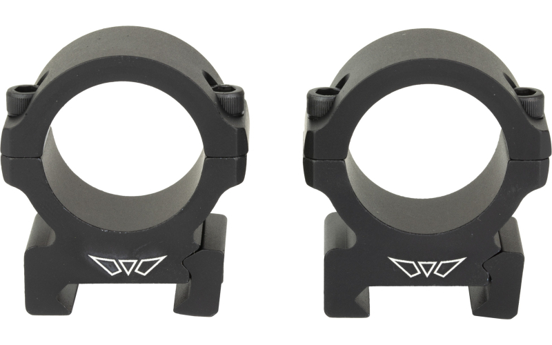 Warne Vapor Horizontal, 30mm, Medium Rings, Matte Finish, Black, Fits Picatinny V614M
