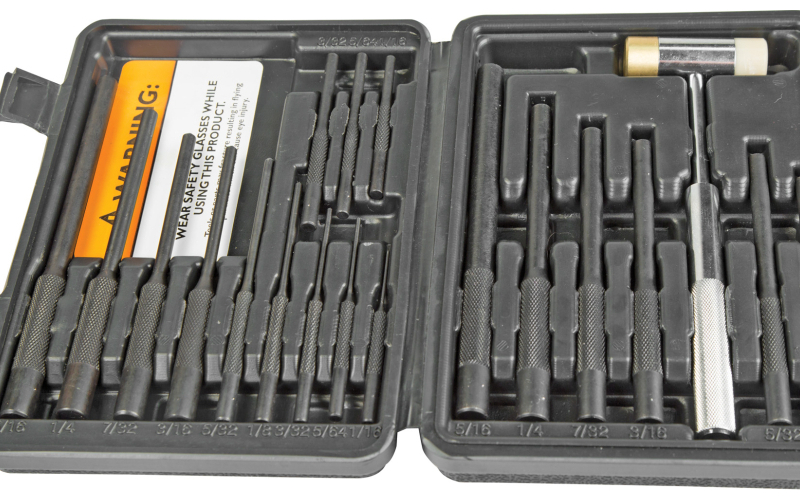 Wheeler Master Roll Pin Punch Set, Black 110128