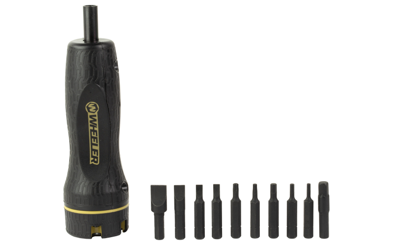 Wheeler FAT Wrench, 2023 Variant, Black and Gold, Includes Case and 10 Bits 4001002