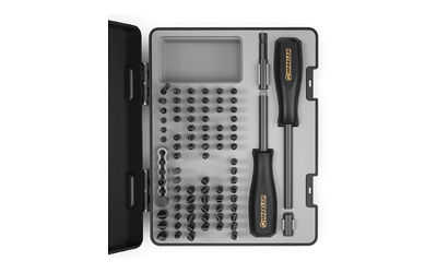 Wheeler 89 Piece Professional Gunsmithing Screwdriver Set, Includes 2 Bit Drivers, 87 Bits and Hard Case, Black 4001008