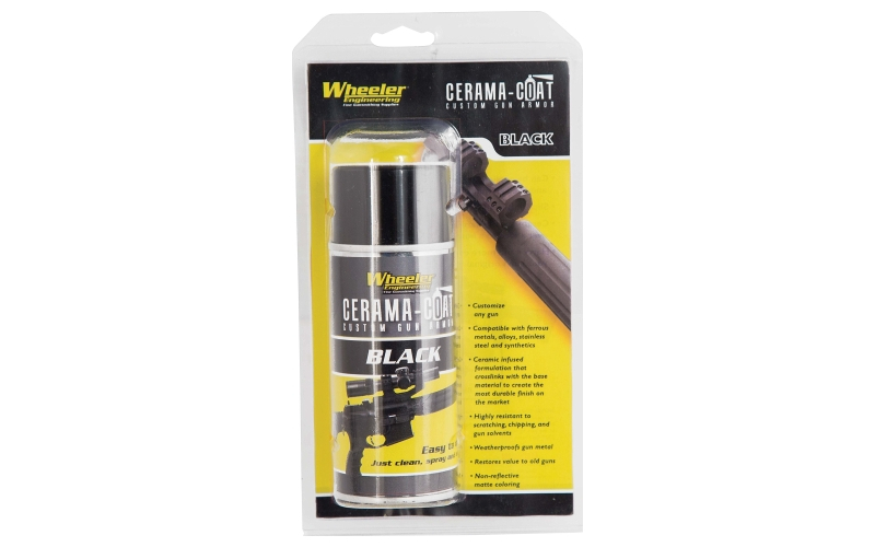 Wheeler Cerama-Coat Firearm Finish Restoration, 4oz, Aerosol, Black 468993