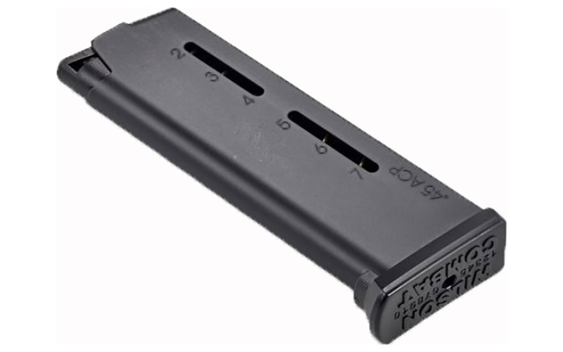 Wilson Combat 1911 elite tactical mag compact 7-rd etm base pad blk
