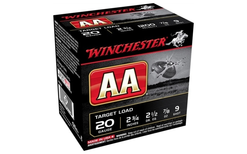 Winchester Ammunition 20 gauge 2-3/4'' 7/8 oz #9 shot 25/box