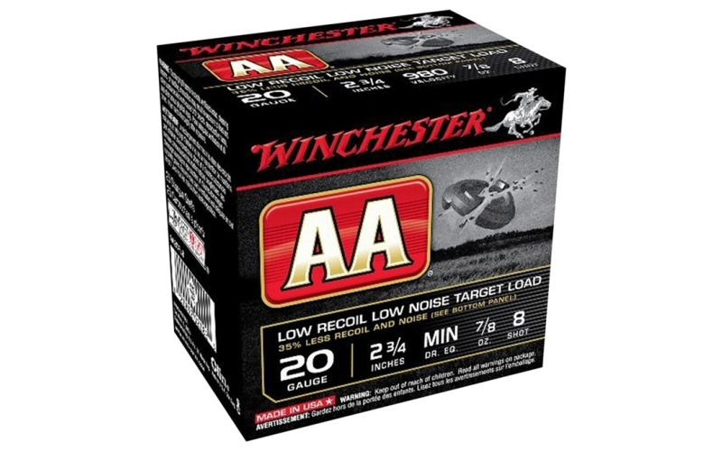 Winchester Ammunition 20 gauge 2-3/4''  7/8oz #8 25/box
