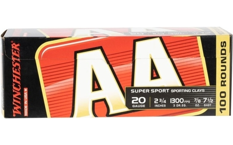 Winchester Ammunition 20 gauge 2-3/4'' 7/8oz #7.5 100/box