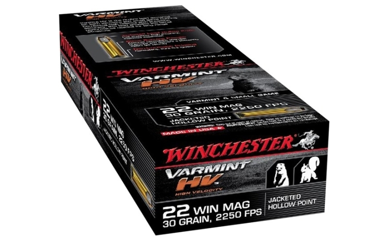 Winchester Ammunition 22 winchester magnum 30gr jacketed hollow point 50/box