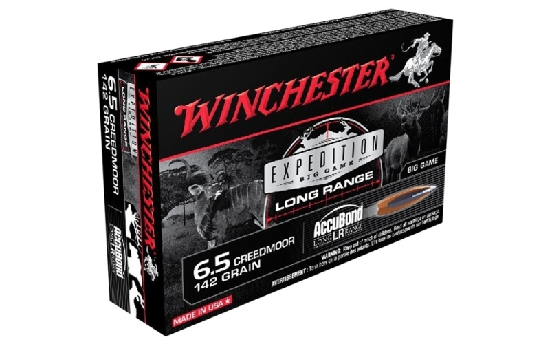 Winchester Ammunition 6.5 creedmoor 142gr nosler accubond lr 20/box
