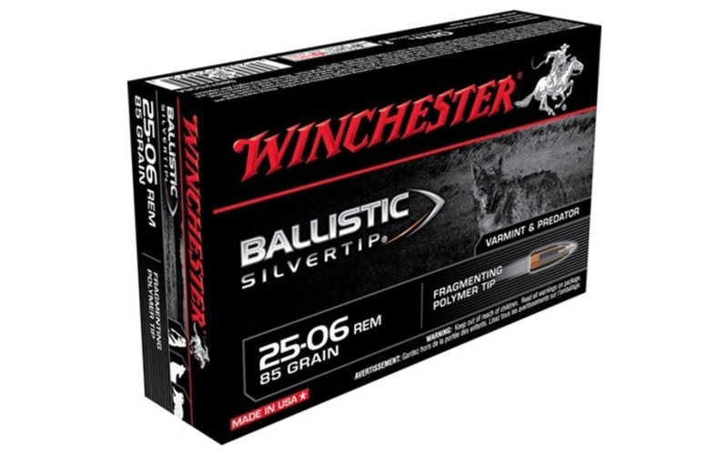 Winchester Ammunition 25-06 remington 85gr ballistic silver tip 20/box