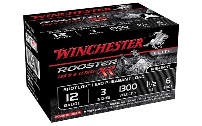 Winchester Ammunition 12 gauge 3''  1-1/2oz #6 shot-lok w/plated lead shot 15/box