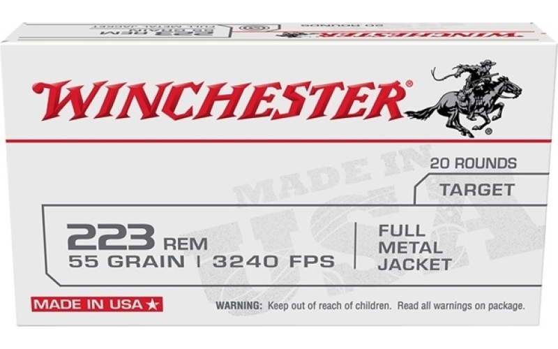 Winchester Ammunition 223 remington 55gr full metal jacket 150/box
