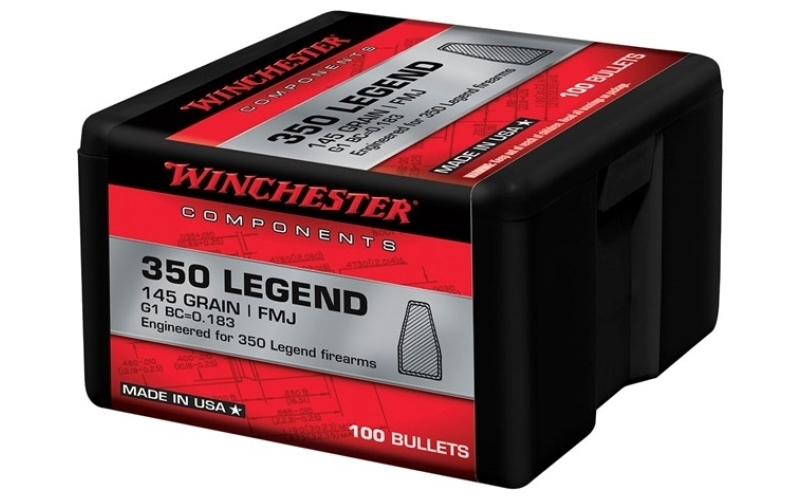 Winchester Ammunition 350 caliber (0.355'') 145gr full metal jacket 100/box
