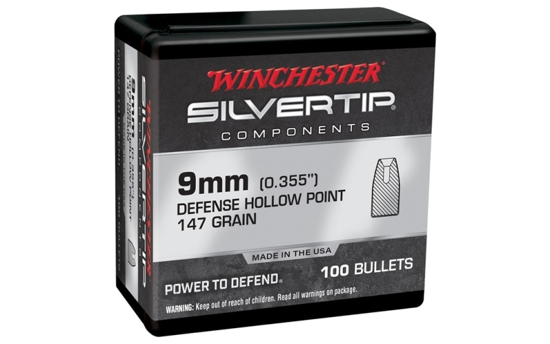 Winchester Ammunition 9mm (0.355'') 147gr silvertip hollow point 100/box