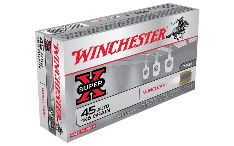 Winchester Ammunition 45 acp 185gr brass enclosed base 50/box