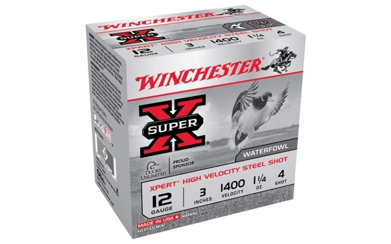 Winchester Ammunition 12 gauge 3'' 1-1/4oz #4 25/box