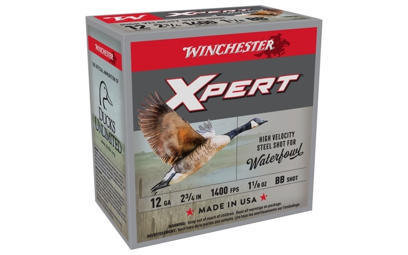 Winchester Ammunition 12 gauge 2-3/4'' 1-1/8 oz #bb steel shot 25/box
