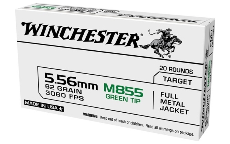 Winchester Ammunition 5.56mm nato 62gr full metal jacket 500/box
