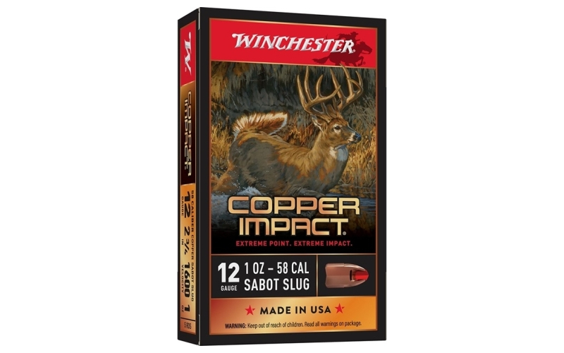 Winchester Ammunition 12 gauge 2-3/4'' 1oz sabot slug lead free 5/box