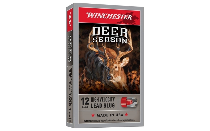 Winchester Ammunition 12 gauge 2-3/4''  1-1/4oz slug 5/box