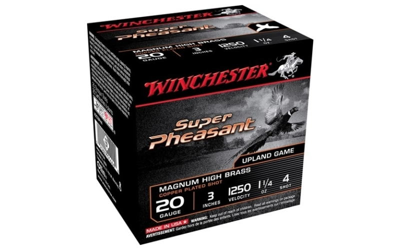 Winchester Ammunition 20 gauge 3'' 1-1/4 oz #4 shot 25/box