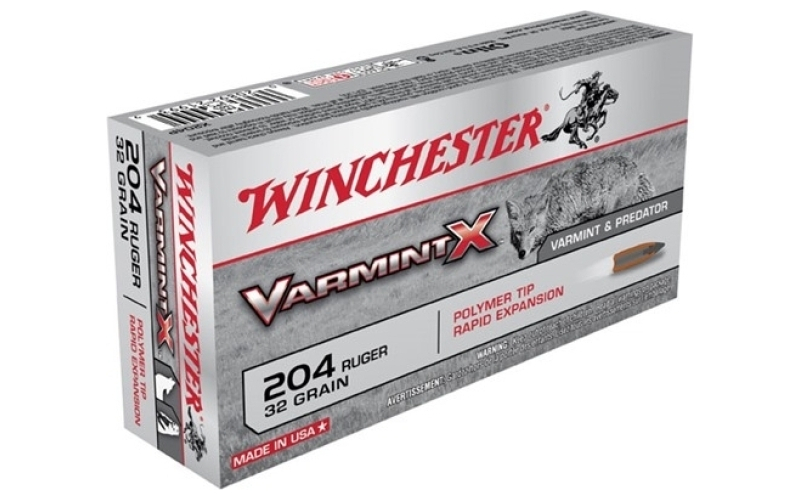 Winchester Ammunition Winchester varmint x 204 ruger 32gr polymer tip 20/bx