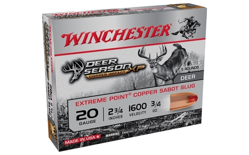 Winchester Ammunition 20 gauge 2-3/4'' 3/4oz sabot sug 5/box