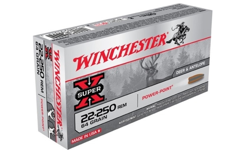 Winchester Ammunition Winchester super-x 22-250 64gr pp 20/bx