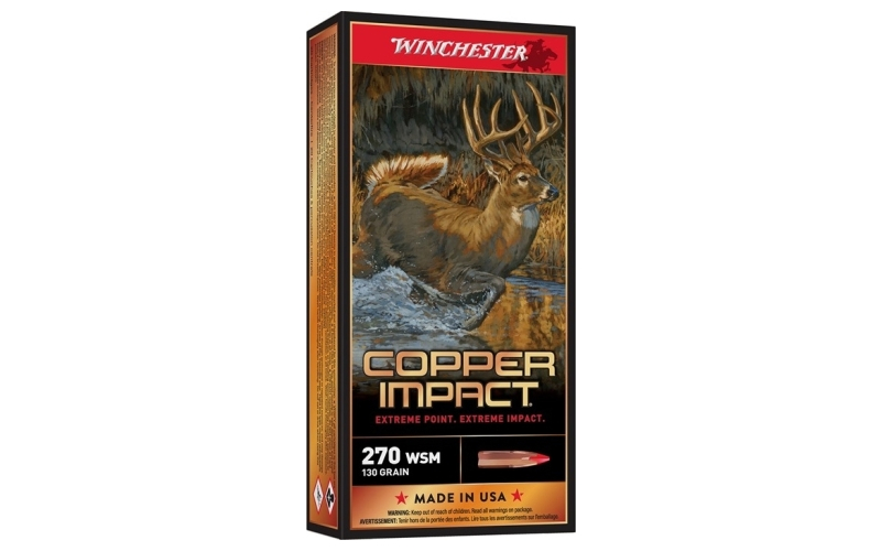 Winchester Ammunition 270 wsm 130gr copper extreme point lead free 20/box
