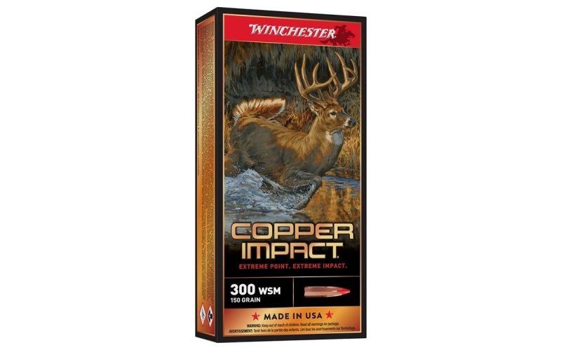 Winchester Ammunition 300 wsm 150gr copper extreme point lead free 20/box