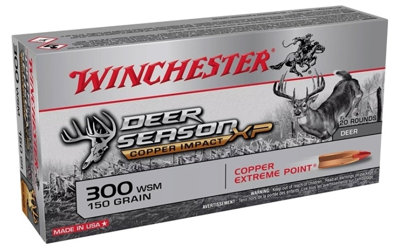 Winchester Ammunition 300 wsm 150gr extreme point copper impact 20/box