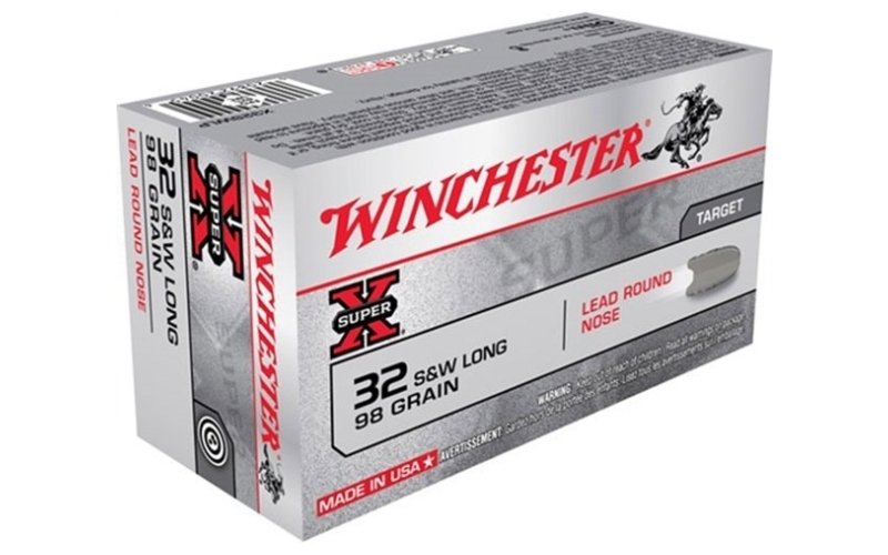 Winchester Ammunition 32 s&w long 98gr lead round nose 50/box