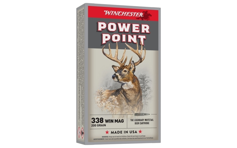 Winchester Ammunition 338 winchester magnum 200gr power-point 20/box