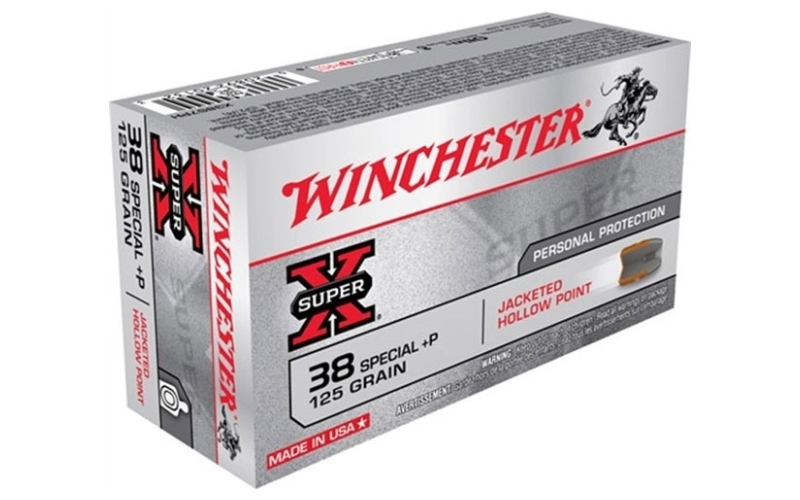 Winchester Ammunition 38 special +p 125gr jacketed hollow point 50/box