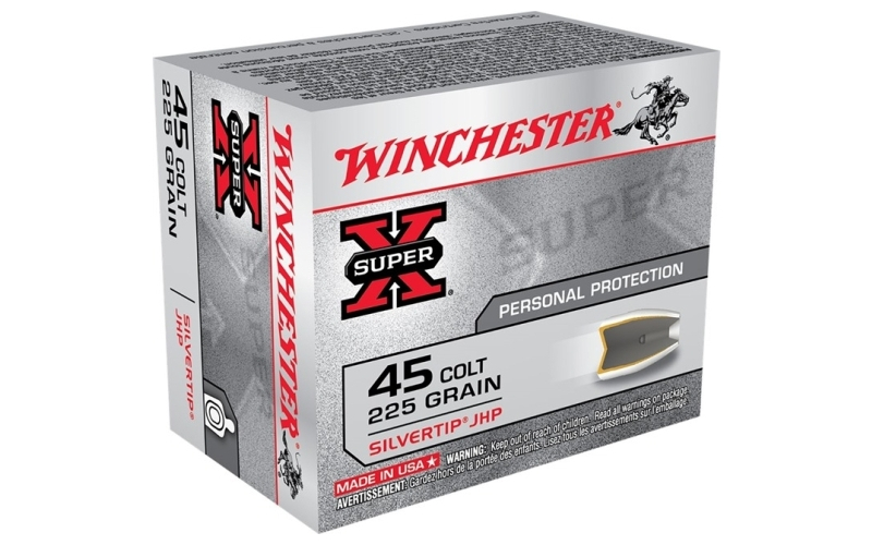 Winchester Ammunition 45 colt 225gr silvertip jacketed hollow point 20/box
