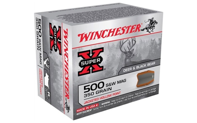 Winchester Ammunition 500 s&w 350gr jacketed hollow point 20/box