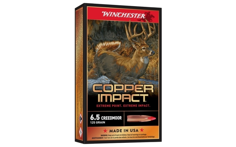 Winchester Ammunition 6.5 creedmoor 125gr copper extreme point lead free 20/box