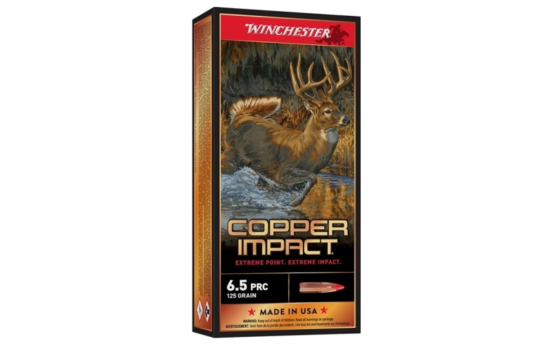 Winchester Ammunition 6.5 prc 125gr copper extreme point lead free 20/box