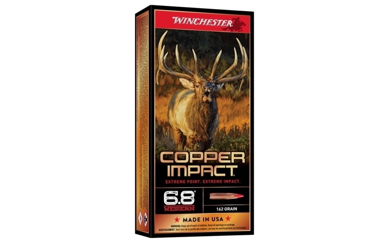 Winchester Ammunition 6.8 western 162gr copper extreme point lead free 20/box