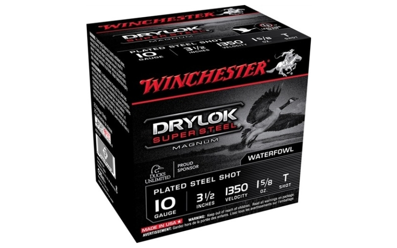 Winchester Ammunition 10 gauge 3-1/2'' 1-5/8 oz #t steel shot 25/box