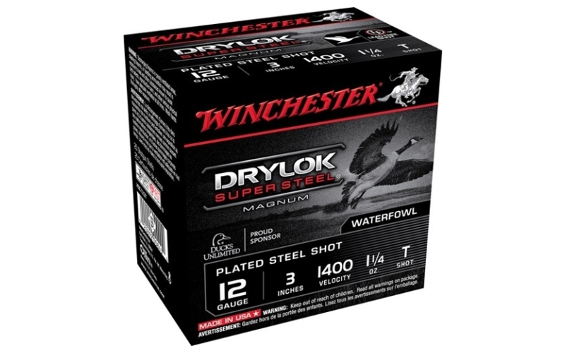 Winchester Ammunition 12 gauge 3'' 1-1/4 oz #t steel shot 25/box