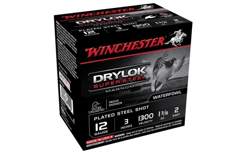 Winchester Ammunition 12 gauge 3'' 1-3/8 oz #2 steel shot 25/box