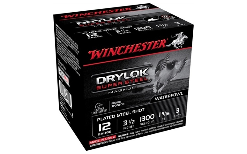 Winchester Ammunition 12 gauge 3-1/2''  1-9/16oz #3 25/box