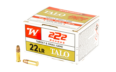 Winchester Ammunition Rimfire, 22 LR, 36 Grain, Plated Hollow Point, 222 Round Box 22LR222TA