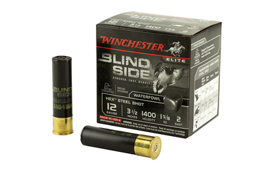 Winchester Ammunition Blind Side, 12 Gauge, 3.5", 1.625 oz., Hex Shot, Lead Free, 25 Round Box SBS12L2