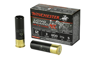 Winchester Ammunition Long Beard XR, 12 Gauge, 3" Chamber, #5, 1.75 oz, Shotshell Shot-Lok with Lead Shot, 10 Round Box STLB1235
