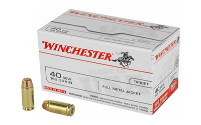 Winchester Ammunition USA, 40S&W, 165 Grain, Full Metal Jacket, 100 Round Box USA40SWVP
