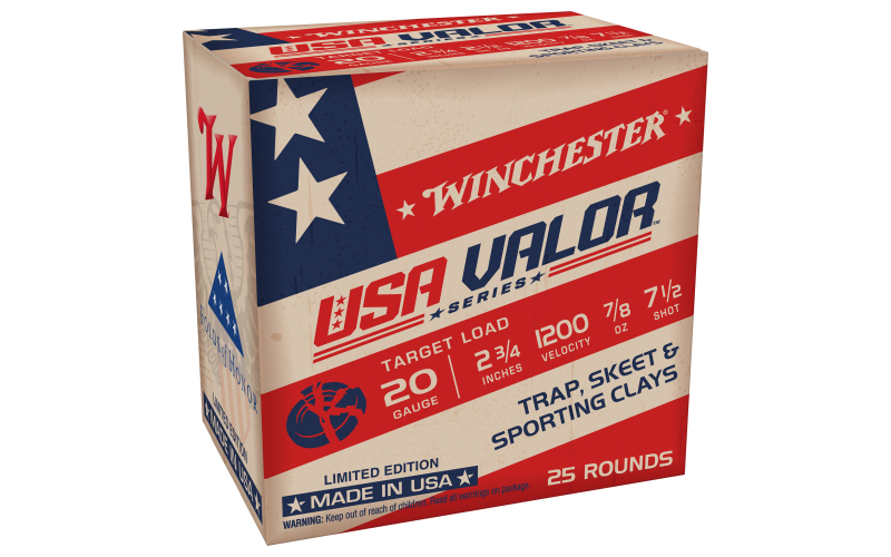 WIN USA VALOR 20GA 2.75" #7.5 25/250