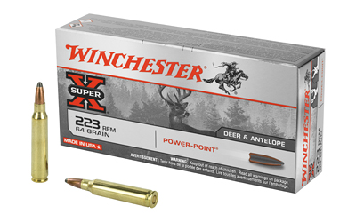 Winchester Ammunition Super-X, 223 Remington, 64 Grain, Power Point, 20 Round Box X223R2